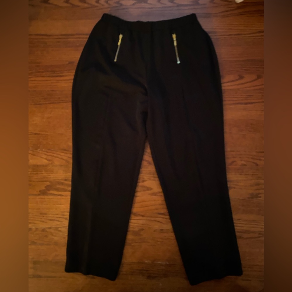 Chico's Black Pants with Gold Details